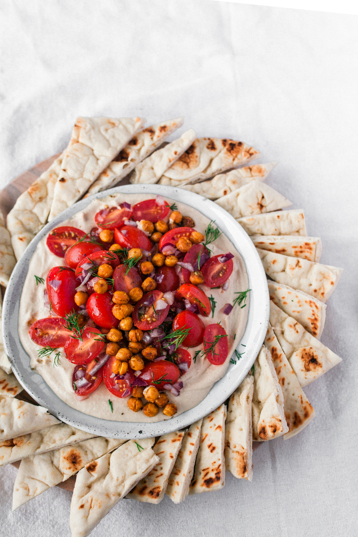 Easy hummus party platter for any season - whip it up in about an hour ...