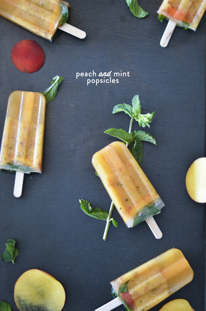 Recipe: Healthy Peach and Mint Popsicles