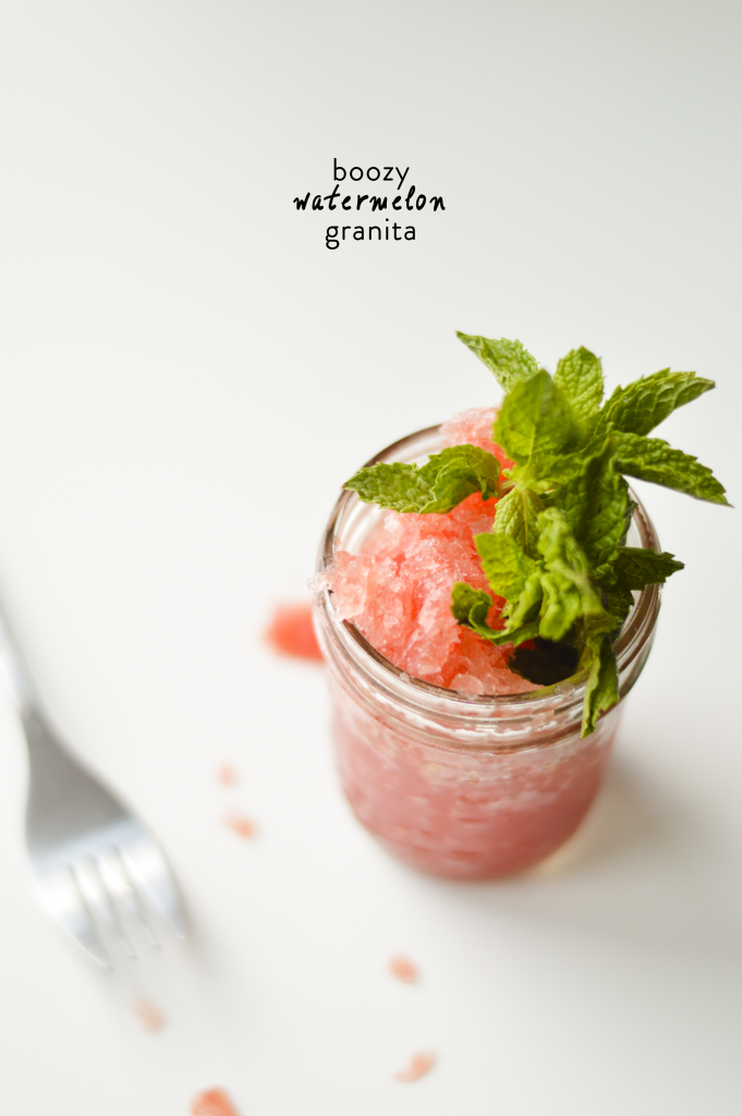 Boozy Watermelon Granita Recipe