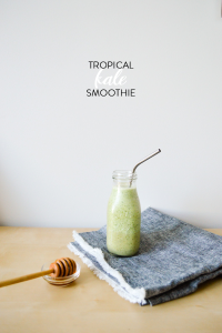 Tropical Kale Smoothie to Jumpstart Your Day // by gabriella