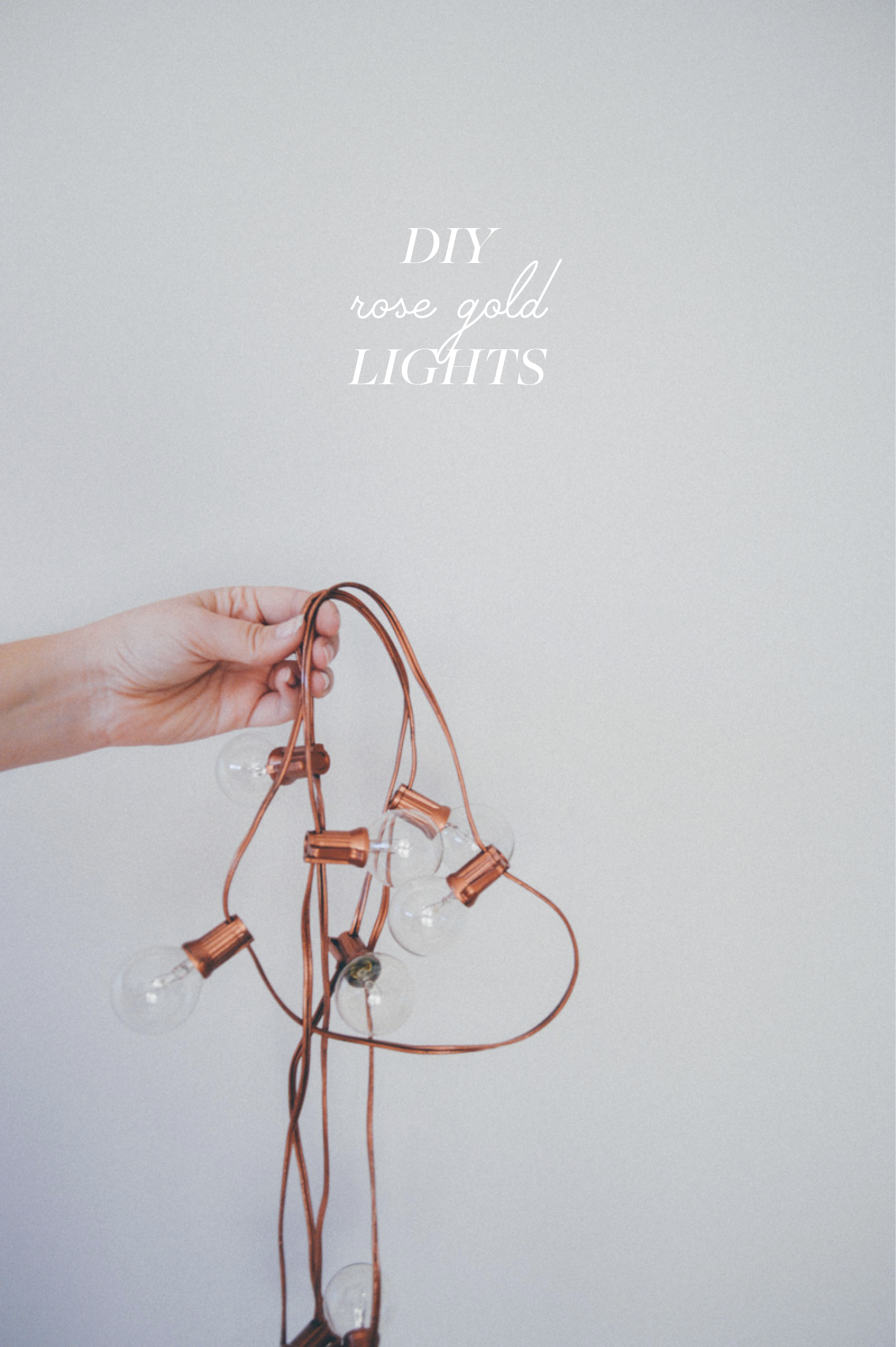 DIY your very own rose gold holiday lights // by gabriella - @gabivalladares