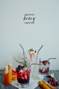 Crafting honey cocktails with Bee Raw's fruit honey flight // by gabriella @gabivalladares