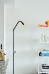 Make your own DIY floor lamp out of pipes // bygabriella.co