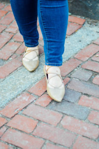 Lace up flats for spring transition // bygabriella.co