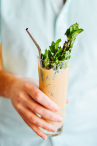Make your own St. Patrick's Day-inspired Irish mint iced coffee // bygabriella.co