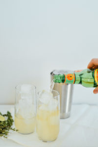 Impress your guests with an easy to make sparkling elderflower cocktail recipe // bygabriella.co