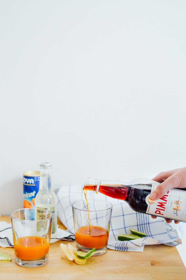 Apricot Pimm's Fizz Cocktail Recipe / By Gabriella