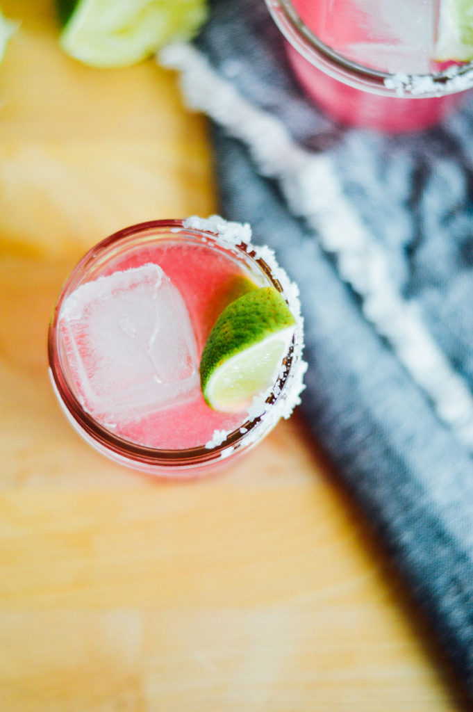 A refreshing take on the classic margarita - just add mezcal and beet syrup! / bygabriella.co