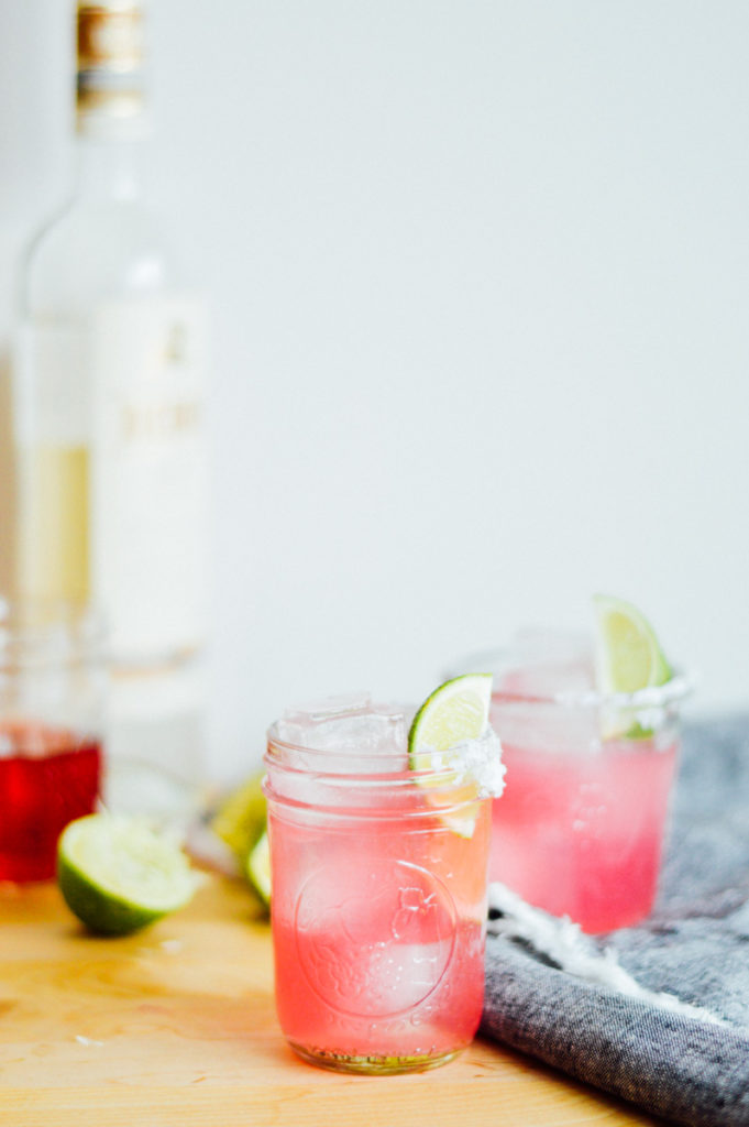 A refreshing take on the classic margarita - just add mezcal and beet syrup! / bygabriella.co