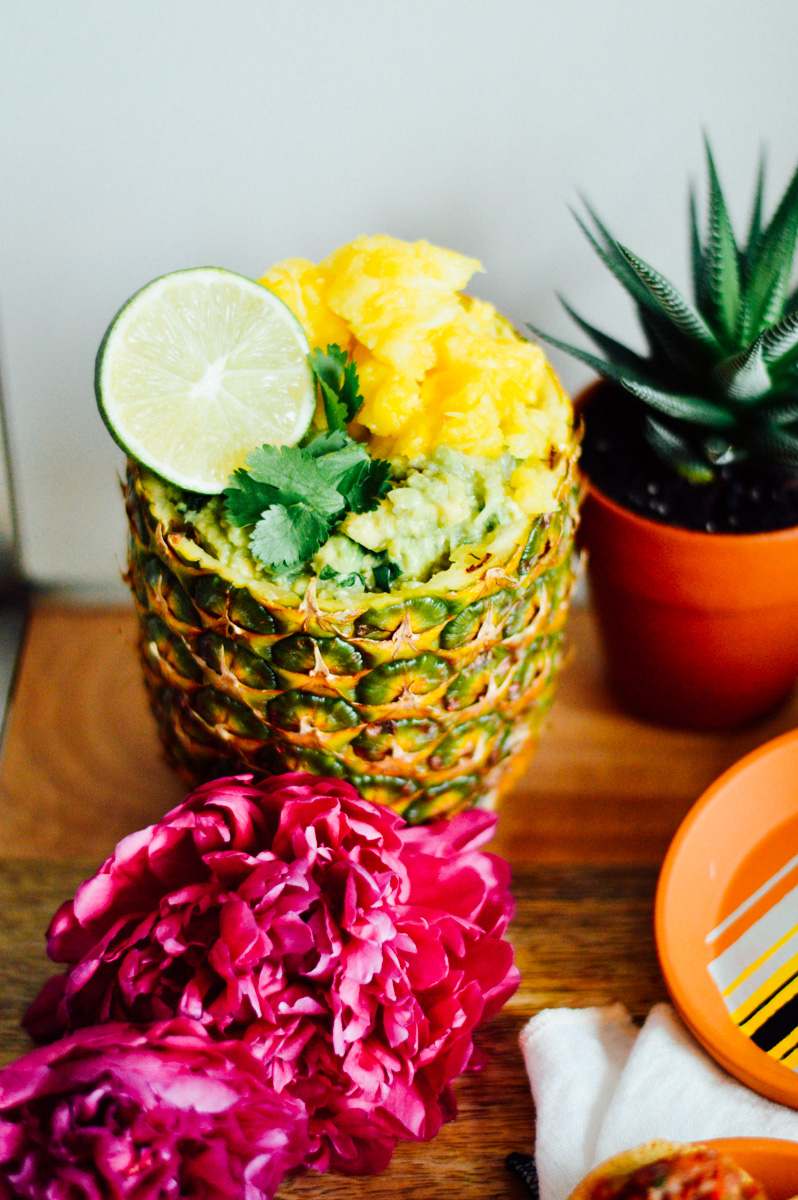 When your tropical pineapple guacamole comes in a pineapple bowl, you know it's going to be good / bygabriella.co