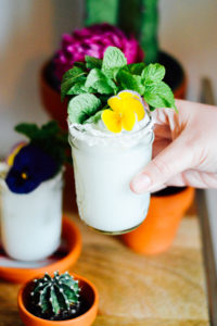 Is there anything better than a coconut margarita with edible flowers? / bygabriella.co