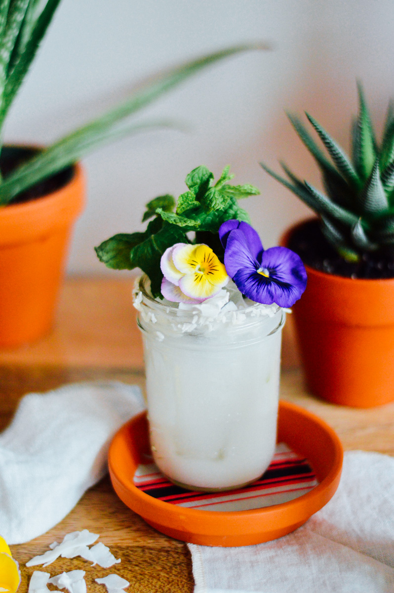 Tropical Coconut Margarita on Any Excuse to Party for Cinco de Mayo / bygabriella.co