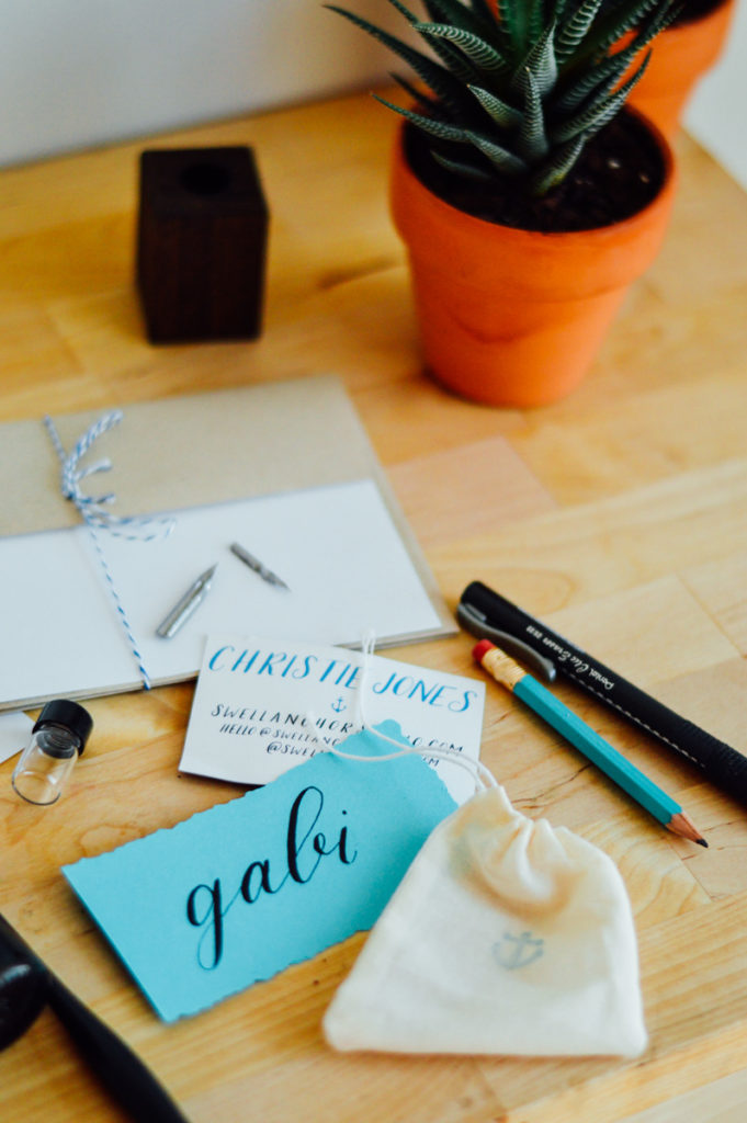 A Q&A with Christie Jones, owner of Swell Anchor Studio on creating calligraphy workshops / bygabriella.co