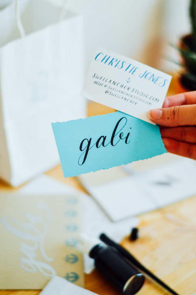 A Q&A with Christie Jones, owner of Swell Anchor Studio on creating calligraphy workshops / bygabriella.co