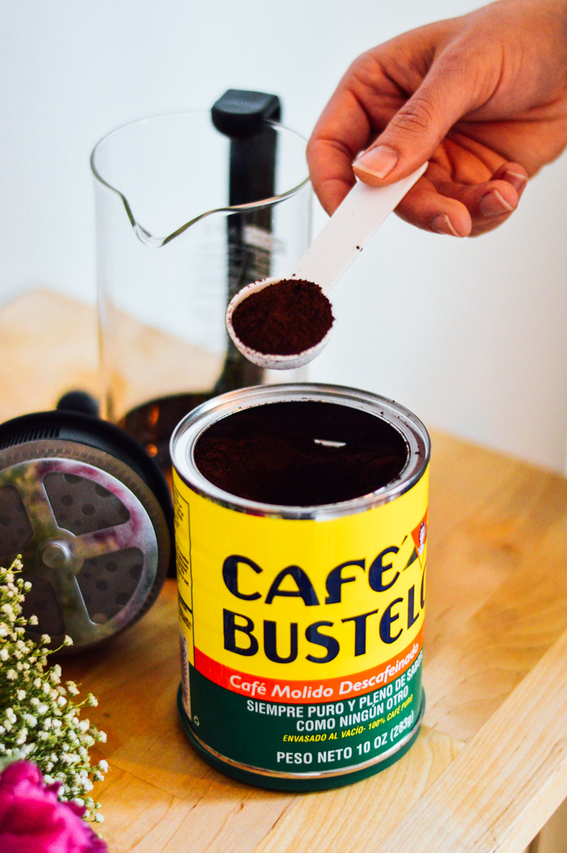 We used cafe bustelo for an easy to make cold brew iced coffee recipe, try it out! / bygabriella.co