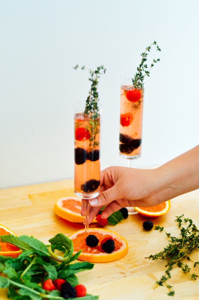 Make your own easy, sweet and citrus-y Summer Rosé Sangria for your next summer shindig. Grab the recipe on bygabriella.co!