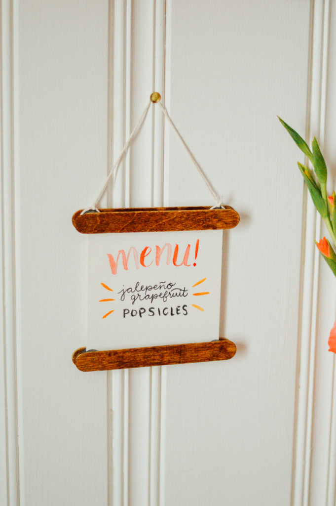 DIY: Summer popsicle party art! Make your own with just a few household items (including popsicle sticks!) / bygabriella.co