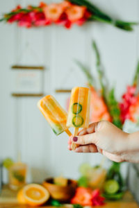 Throw your own summer popsicle party with these easy to make jalapeño grapefruit popsicles! / bygabriella.co @gabivalladares