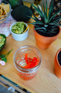 Can you guess what's sitting in this jar? The start of a tasty spicy marg! | bygabriella.co