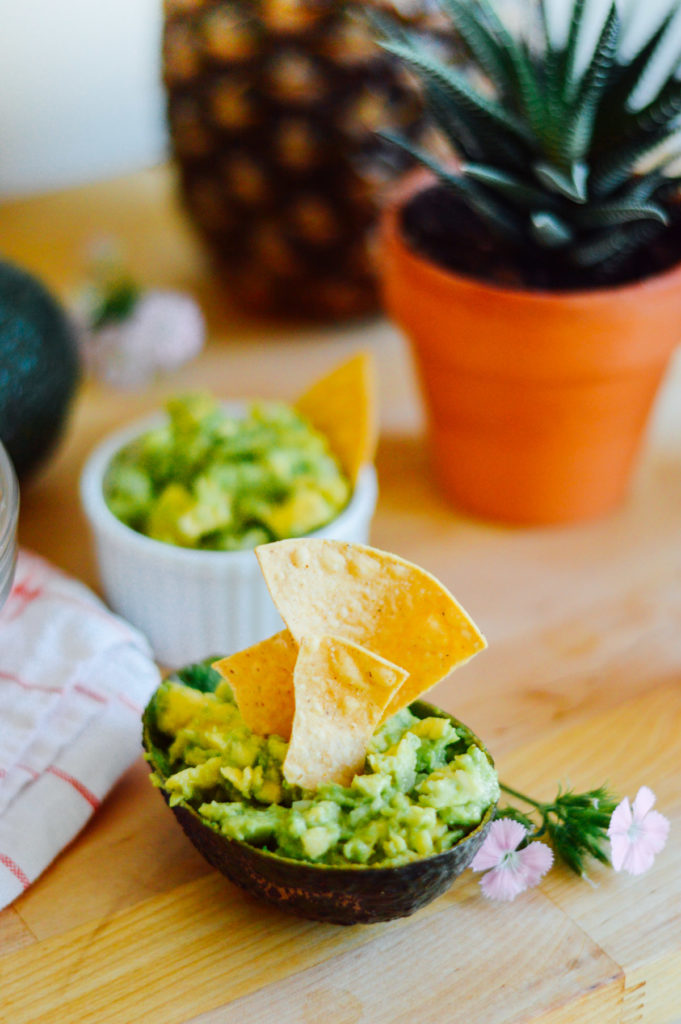 Jalapeño Agave tortilla chips with authentic guacamole + a spicy marg! | bygabriella.co