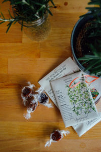 A rosemary housewarming gift inspired by McCrea's Candies' Rosemary Truffle Sea Salt caramels / bygabriella.co