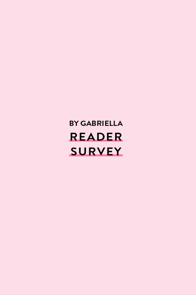 By Gabriella reader survey 2016 / bygabriella.co