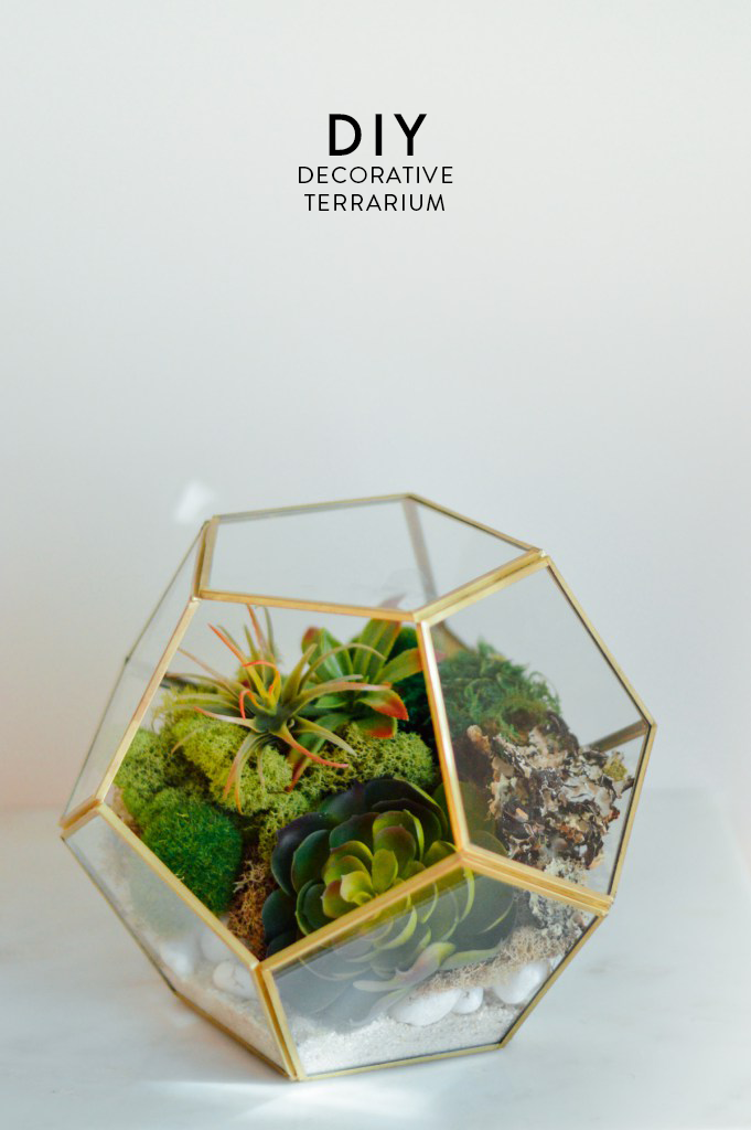 DIY decorative terrarium project that anyone can do with a quick trip to the craft store and about 20 minutes | bygabriella.co