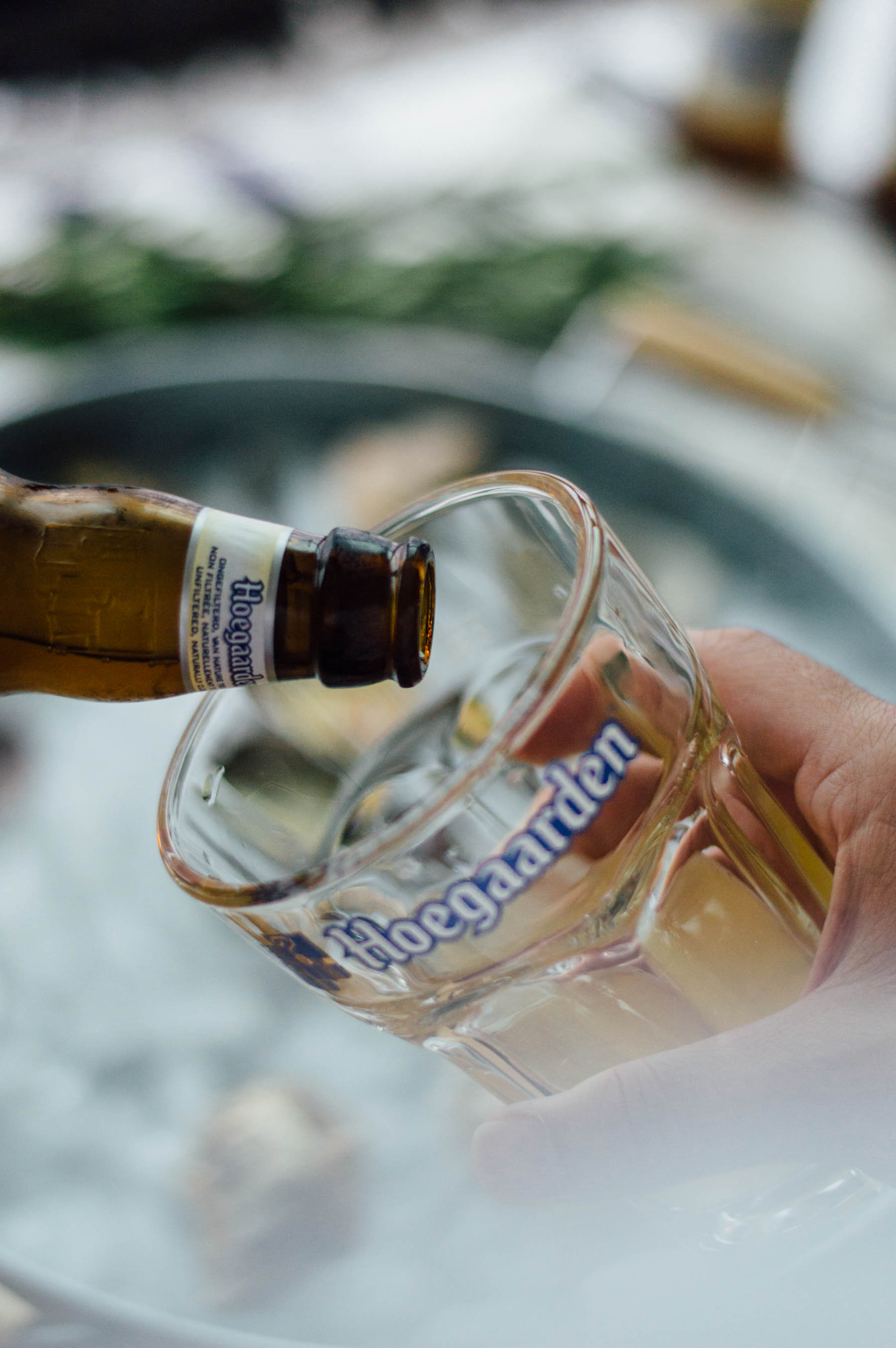 It's Who-Gaar-Den! Loved pairing this sweet Hoegaarden beer with 3 mignonette recipes for a little indoor oyster fest | bygabriella.co