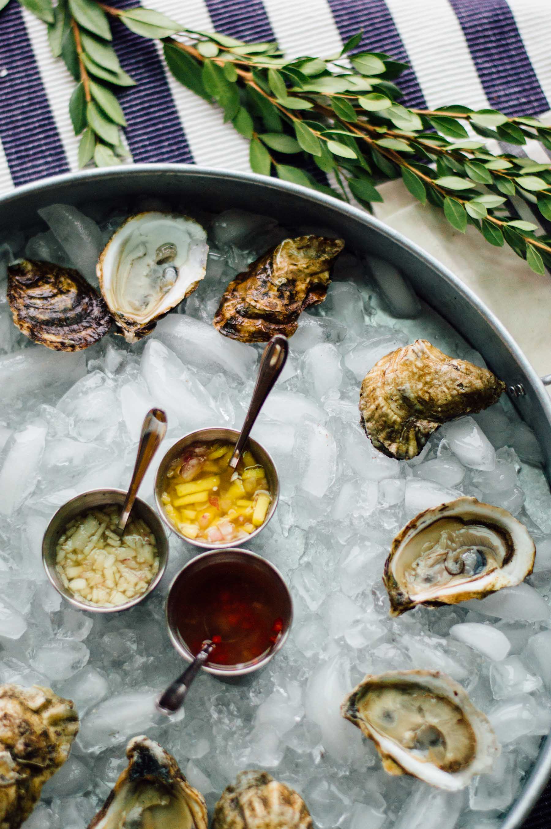 How to host an indoor oyster fest with Hoegaarden beer and 3 homemade mignonettes! | bygabriella.co
