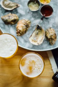 Now here's how you host a little indoor oyster fest right at home! Featuring Hoegaarden | bygabriella.co