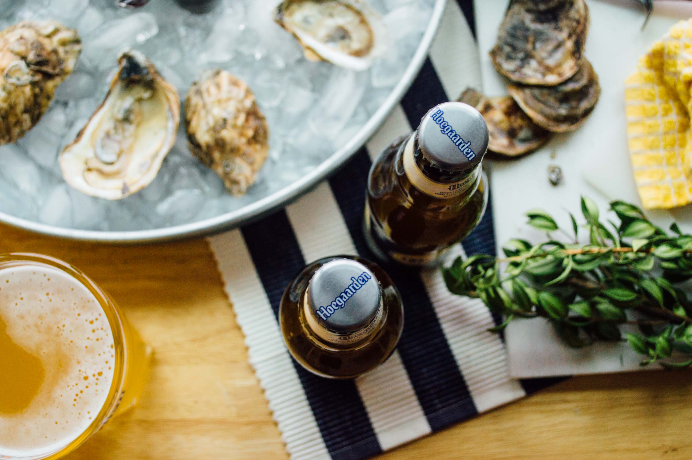 Pair Hoegaarden with your freshly shucked oysters for an indoor oyster fest! | bygabriella.co