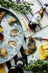 Pair Hoegaarden with your freshly shucked oysters for an indoor oyster fest! | bygabriella.co
