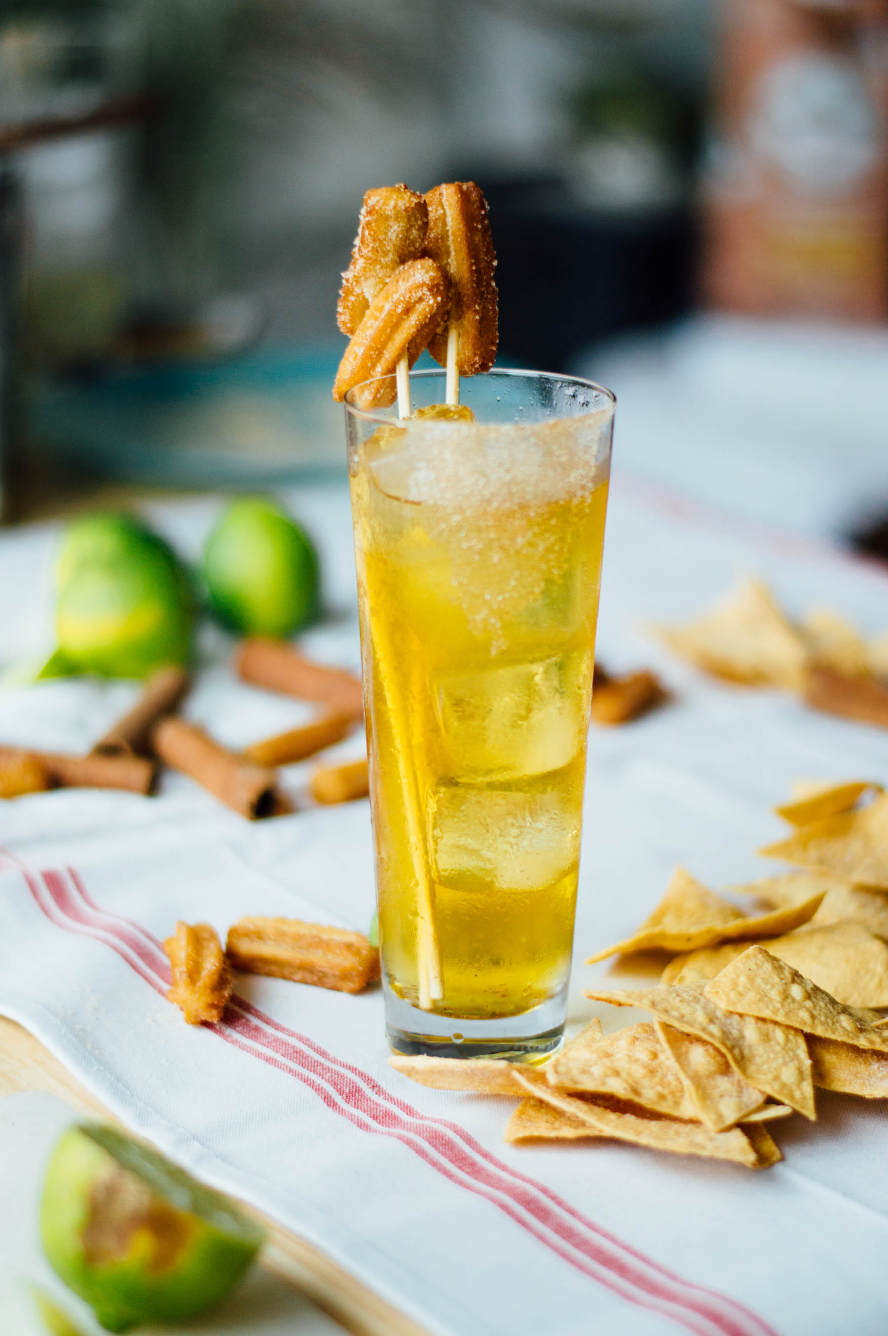 A cheeky Cinnamon Sugar Churro Margarita recipe, in honor of the best snack ever - hot, crispy churros! Click through for the full recipe | bygabriella.co