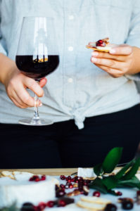 Holiday party prep tip: Select one wine to feature, then offer spiced garnishes for a make-your-own winter sangria bar! | bygabriella.co