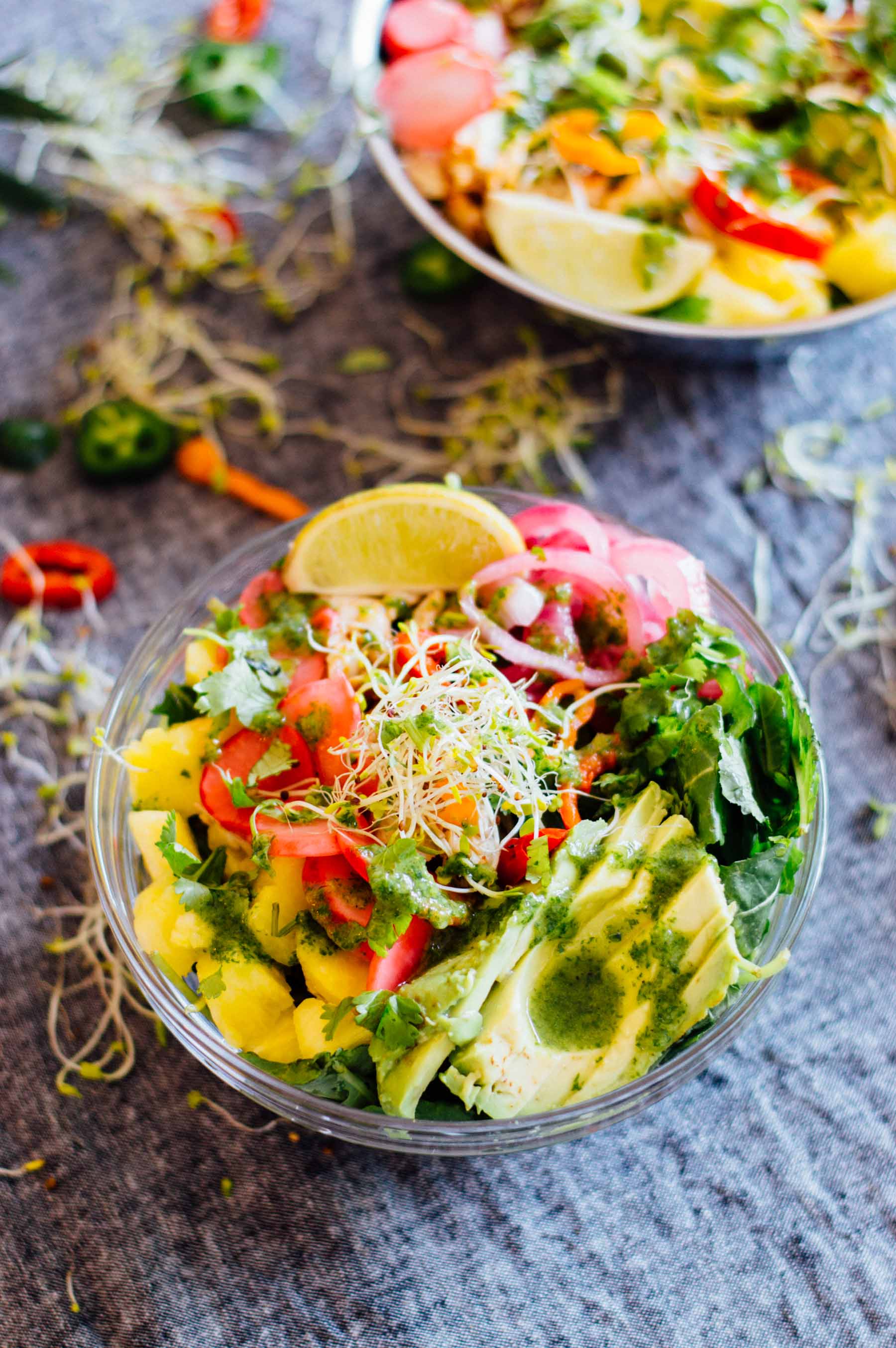 Spicy Pineapple Taco Salad recipe perfect for...well...any season! | bygabriella.co