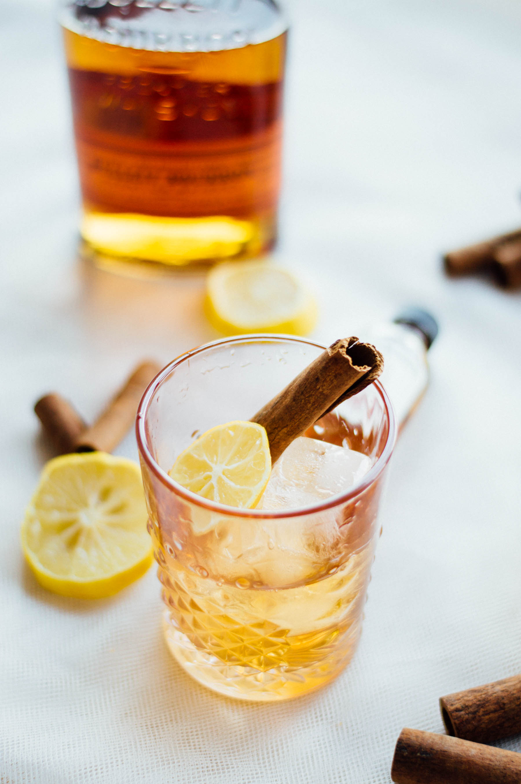 A Cinnamon Maple Bourbon cocktail recipe fit for winter. Just a few ingredients later and you'll be enjoying your own right at home. | bygabriella.co