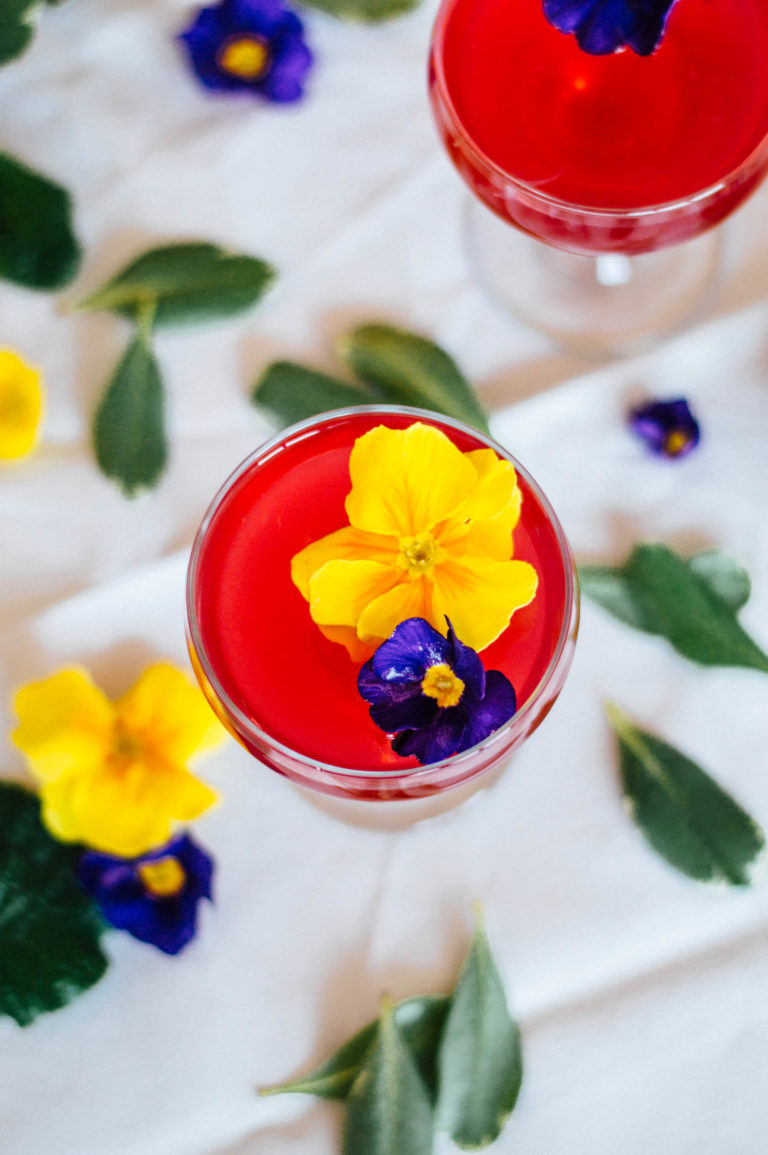 Hibiscus Gin Gimlet Cocktail Recipe with Hibiscus Tea! bygabriella.co