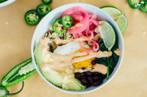 Easy and tasty Spicy Breakfast Power Bowl recipe to make when you're on-the-go | bygabriella.co
