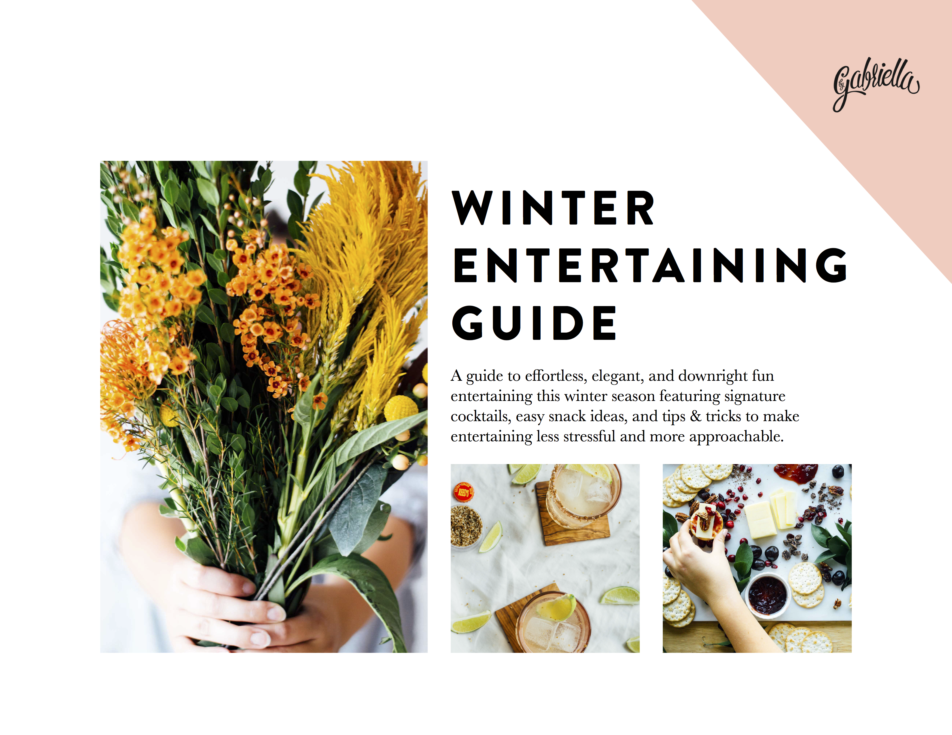 A free copy of By Gabriella's Winter Entertaining Guide featuring easy winter entertaining tips & tricks! | bygabriella.co