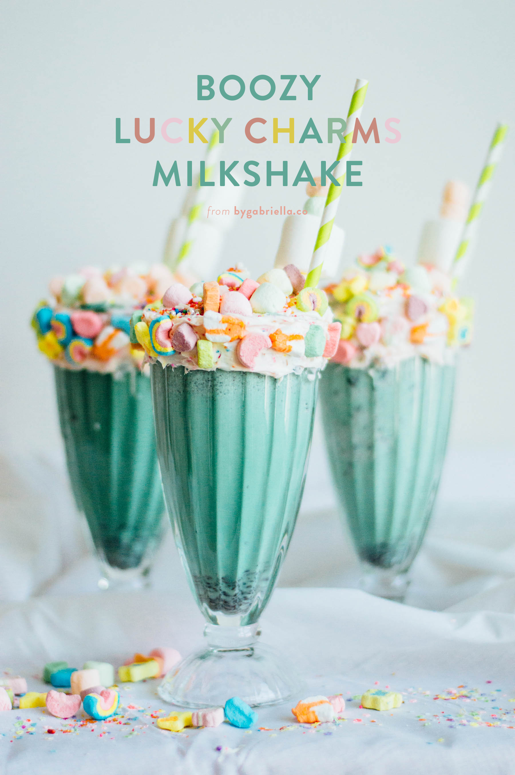 Lucky Charms Milkshake for the festive St. Patrick's Day weekend! | bygabriella.co