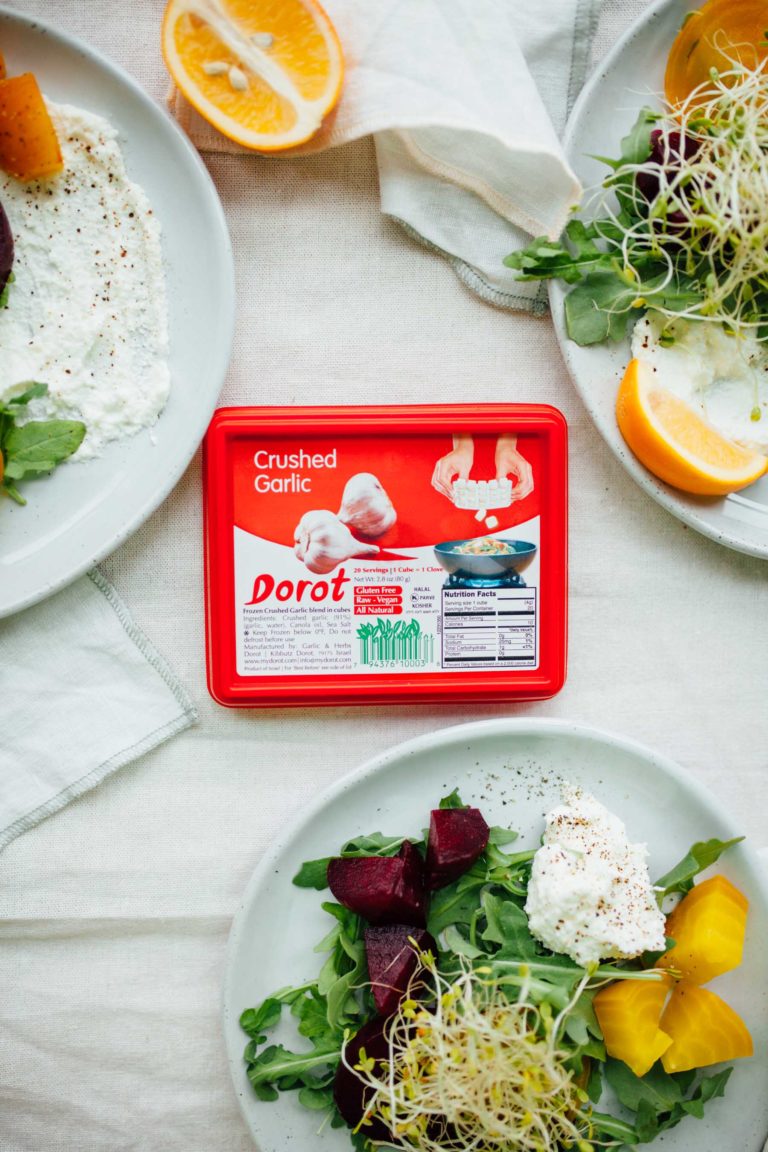 Meyer Lemon Spring Salad with Garlic Ricotta Cheese By Gabriella