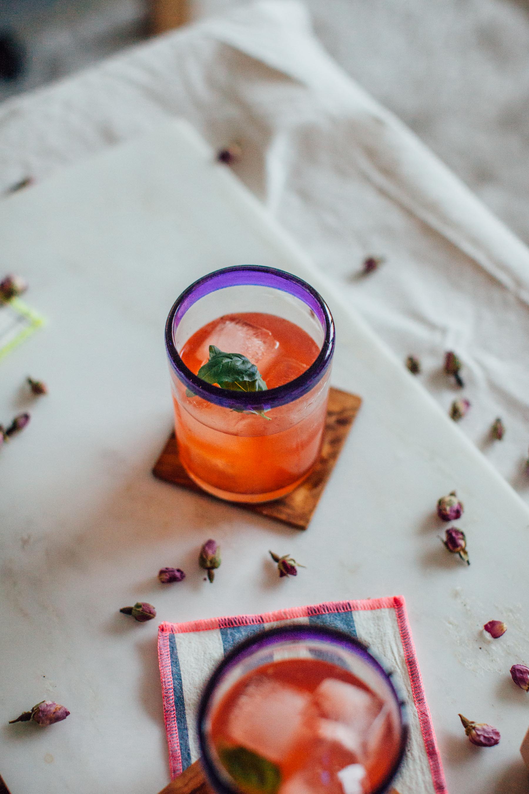A delicious and floral Strawberry Rose Margarita recipe | bygabriella.co