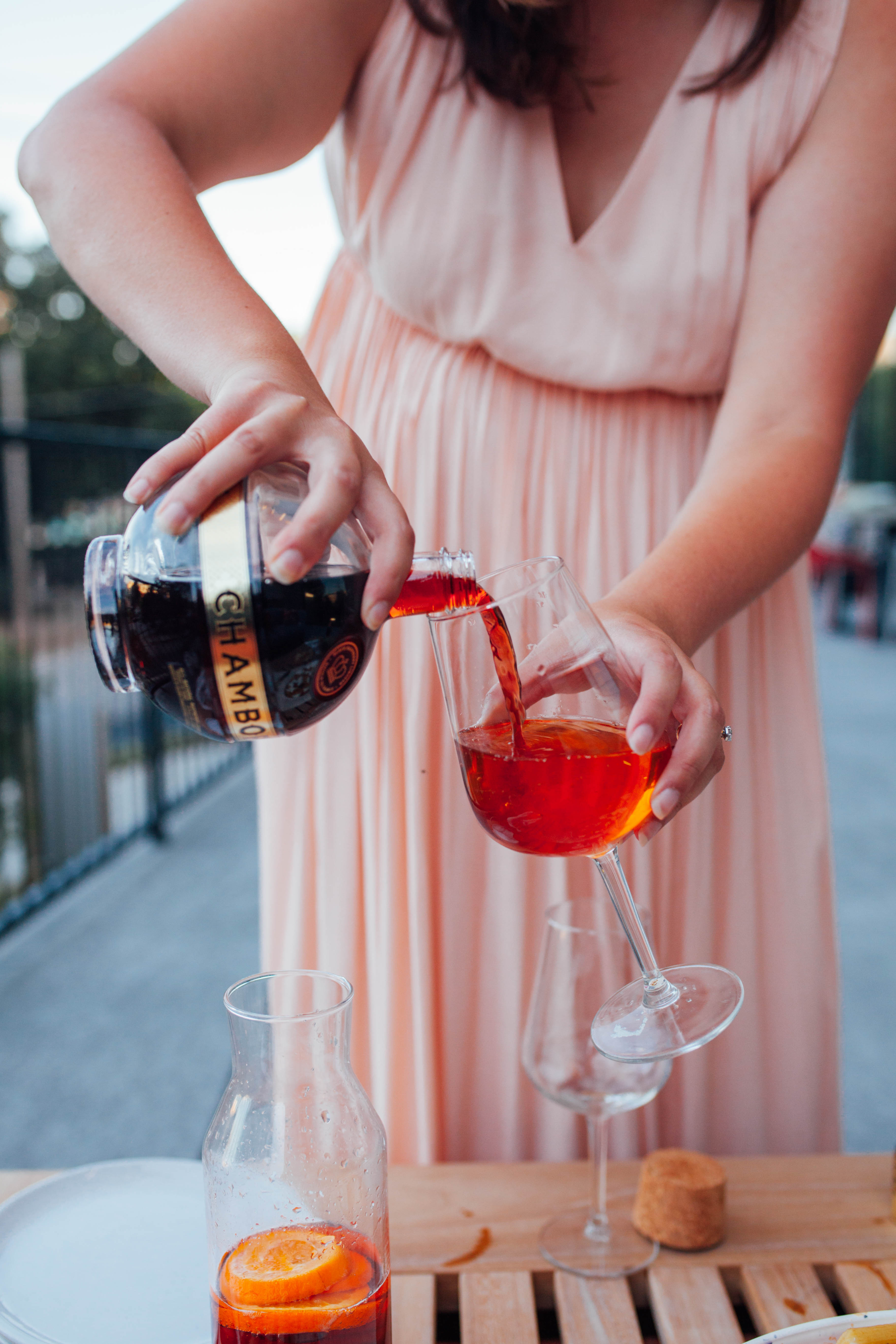 A delicious Chambord cocktail fit for an al fresco dinner for the gals | bygabriella.co