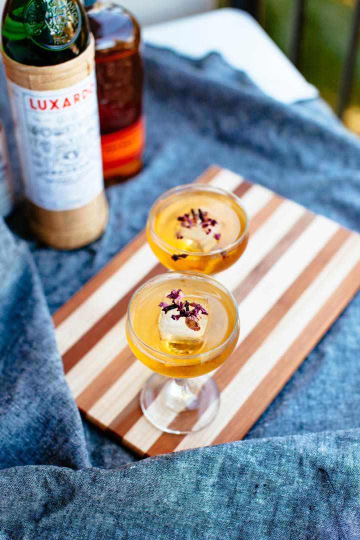 Fall Maraschino Bourbon cocktail recipe - all you need are a handful of ingredients and a few minutes for a delicious fall drink. | bygabriella.co