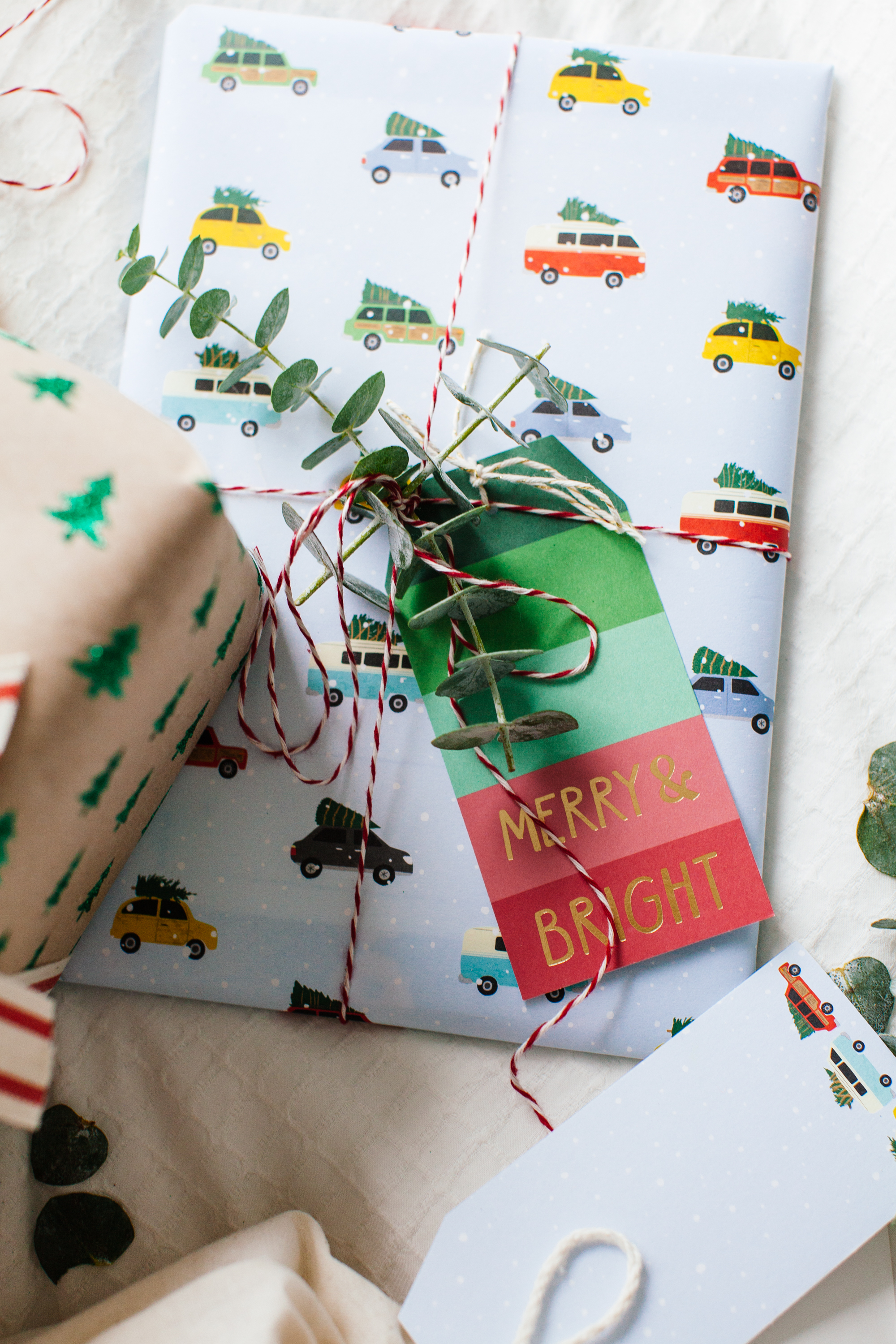 Gift wrapping with eucalyptus because why not? | bygabriella.co