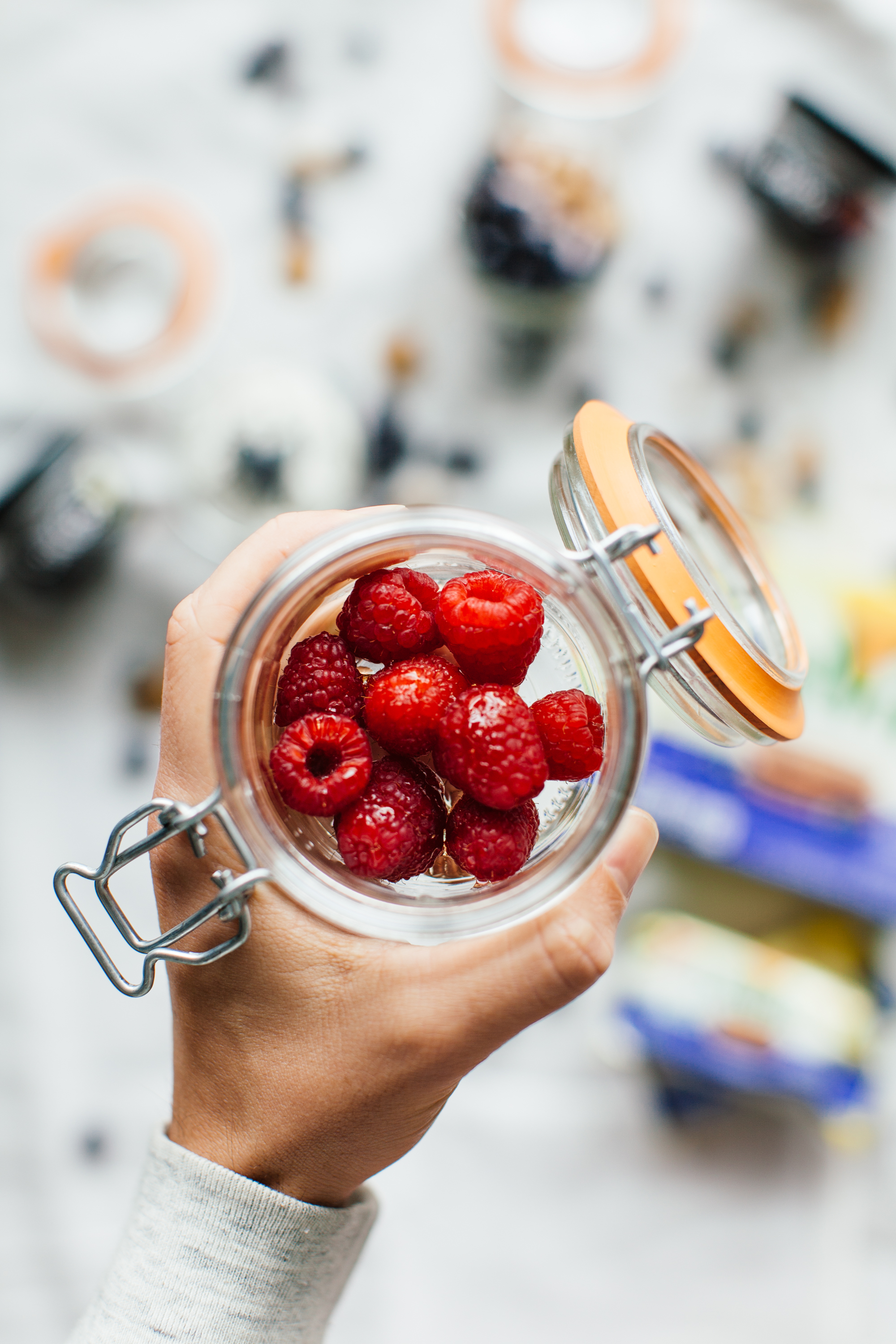 Fresh Berry Parfait recipe with belVita and Oikos Triple Zero yogurt. | bygabriella.co