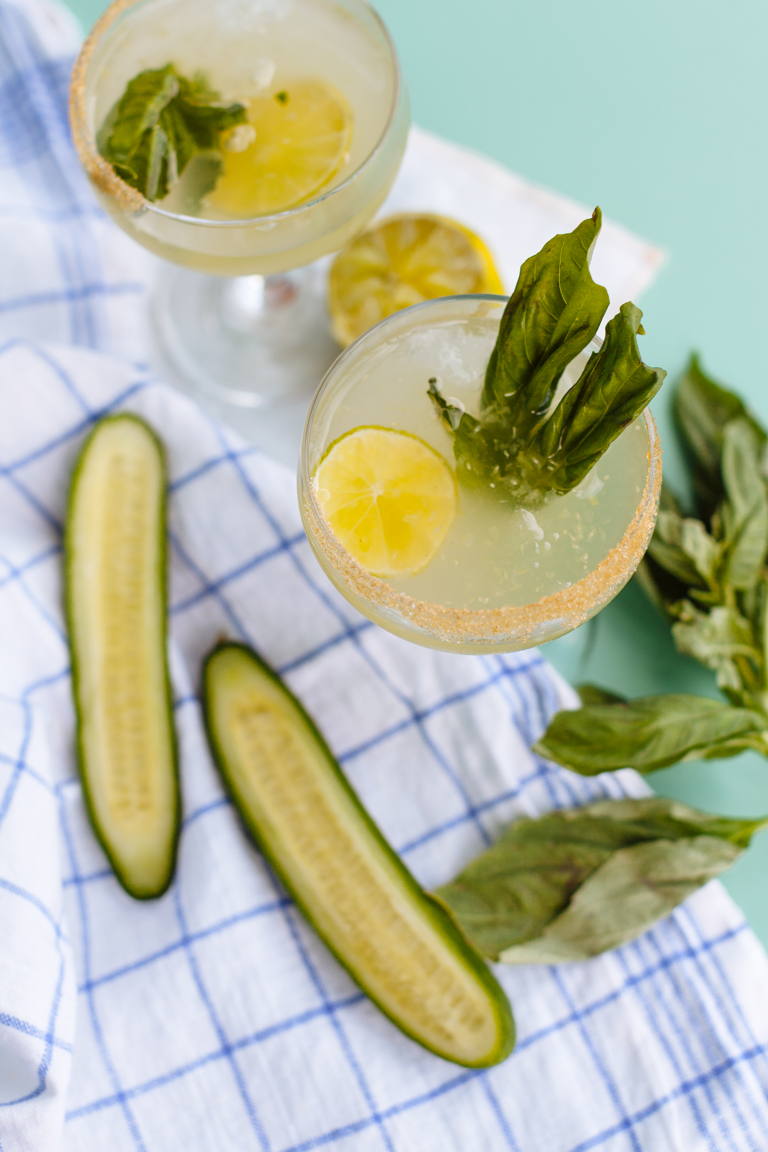 Cucumber Basil Mezcalita Cocktail Recipe | bygabriella.co
