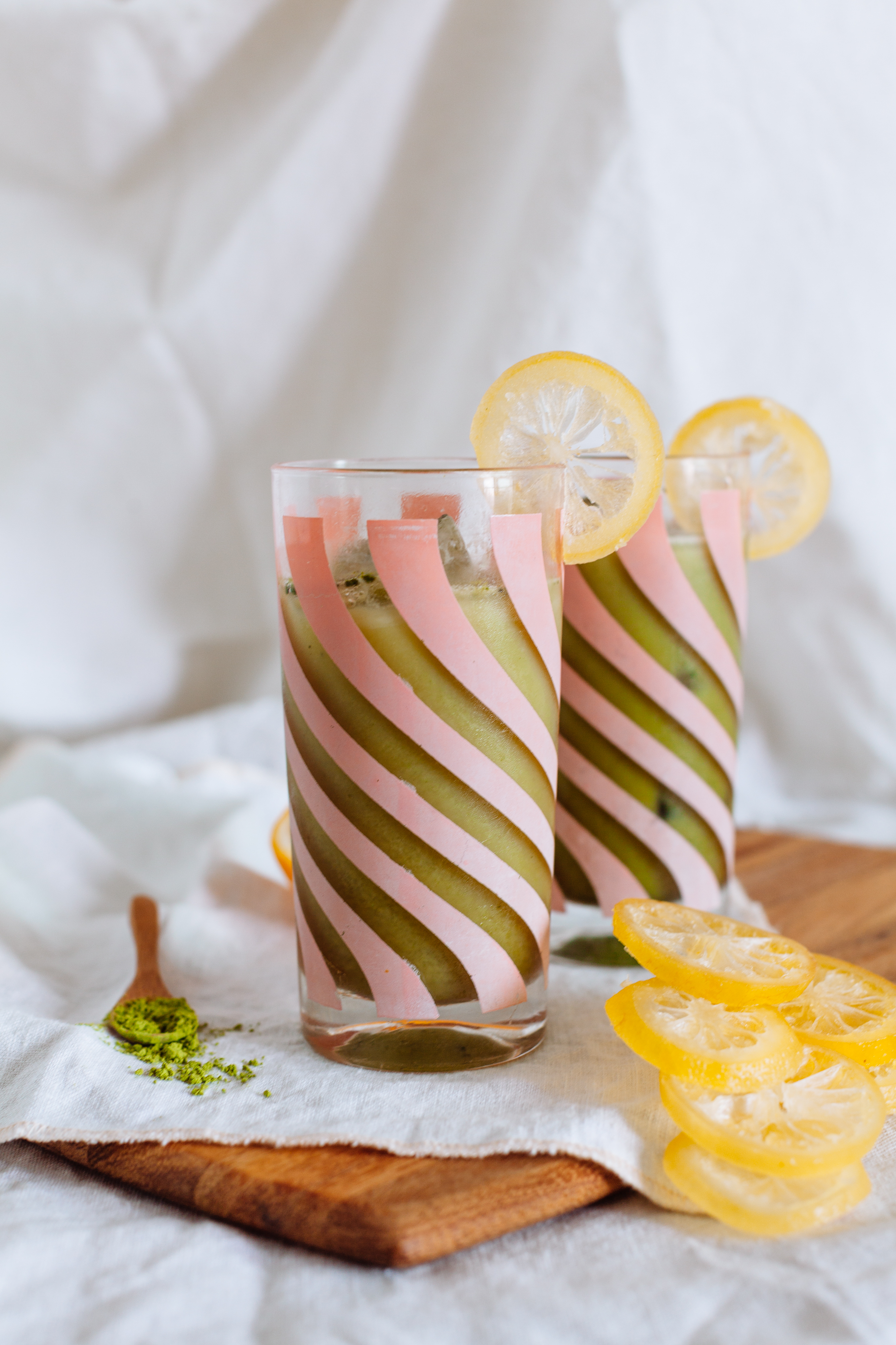 Matcha Highball cocktail recipe featuring - yes, almond milk! | bygabriella.co