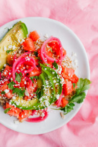 Watermelon Avocado Salad - a super easy recipe for summer! | bygabriella.co @gabivalladares
