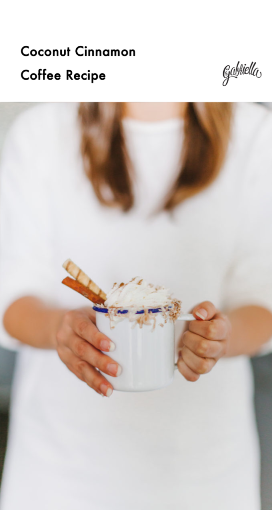 Coconut Cinnamon Holiday Coffee Recipe | By Gabriella @gabivalladares
